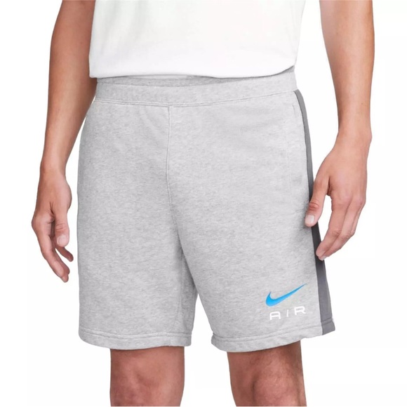 NIKE SPORTSWEAR AIR FRENCH TERRY SHORTS FN7701-063 HEATHER/IRON GREY - Picture 4 of 12